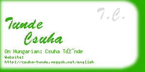 tunde csuha business card